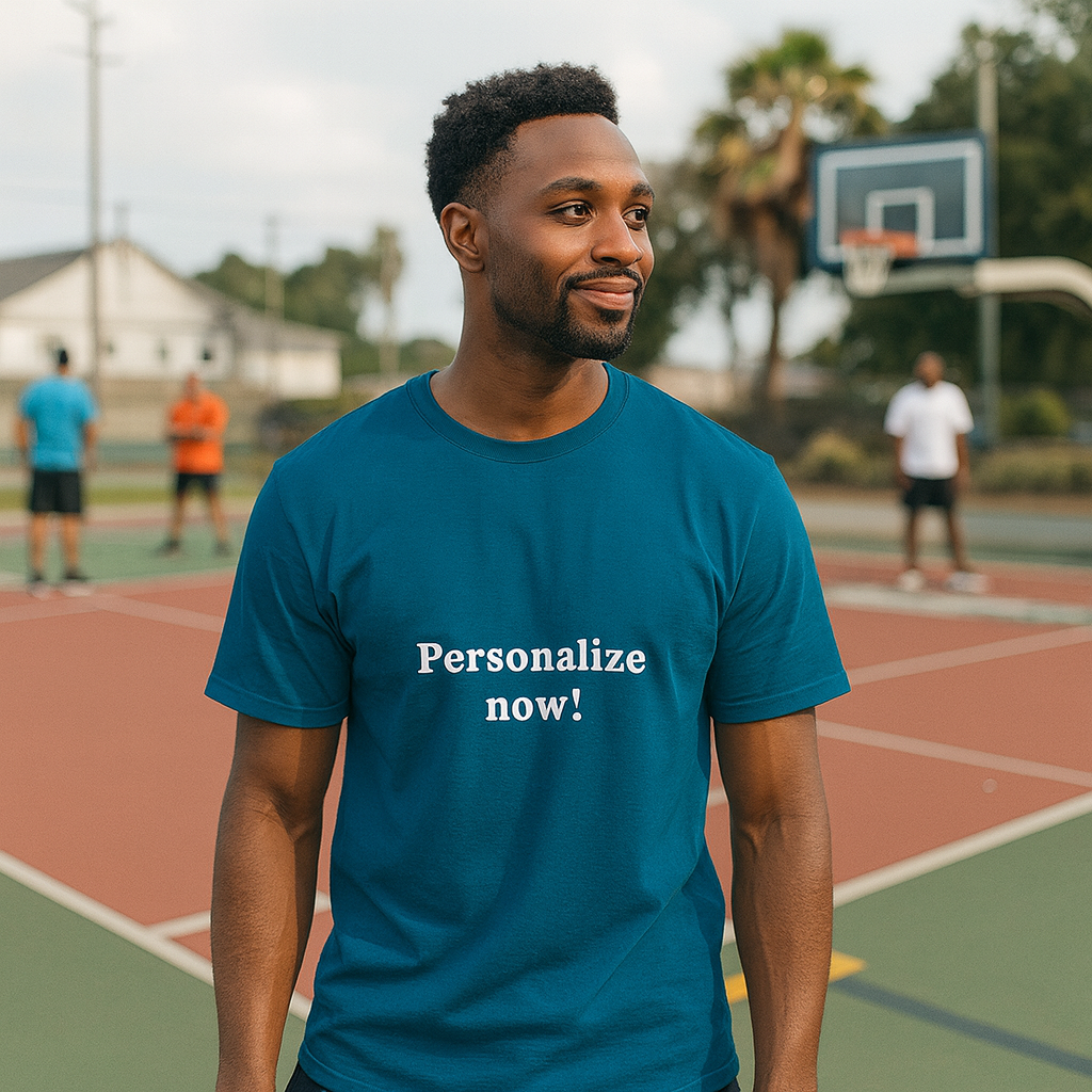 Premium Heren T-shirt - Blauw
